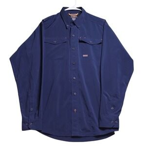 Ariat Rebar VentTEK Work Shirt Long Sleeve Button Up Blue Small